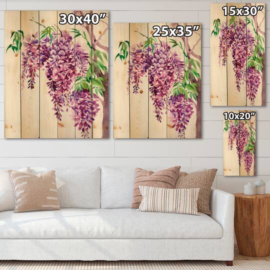 Designart - Purple Wisteria Branches